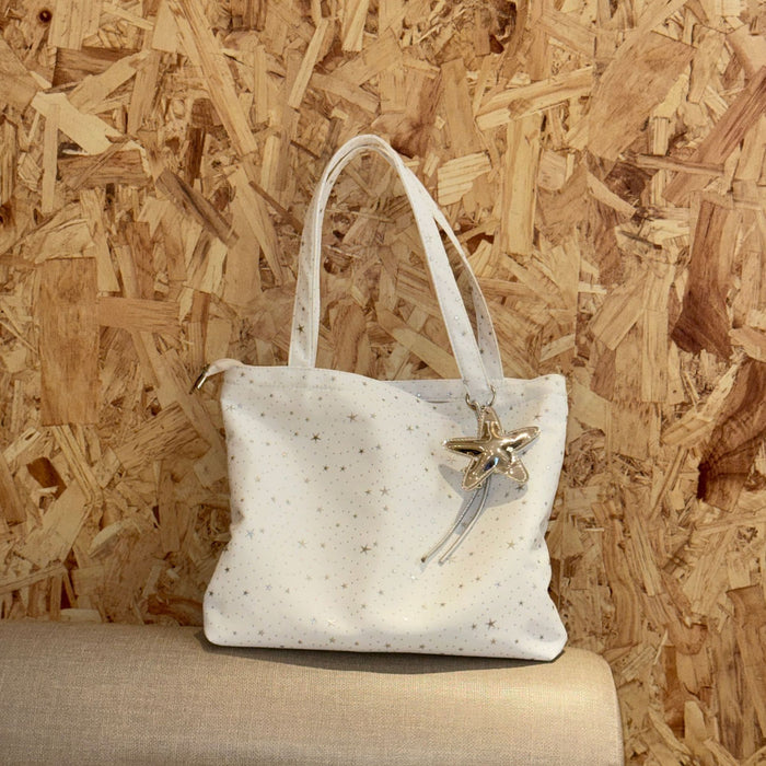 Wholesale Canvas Star Pattern Large Capacity Tote Bag Casual Fashion Accessory Gift