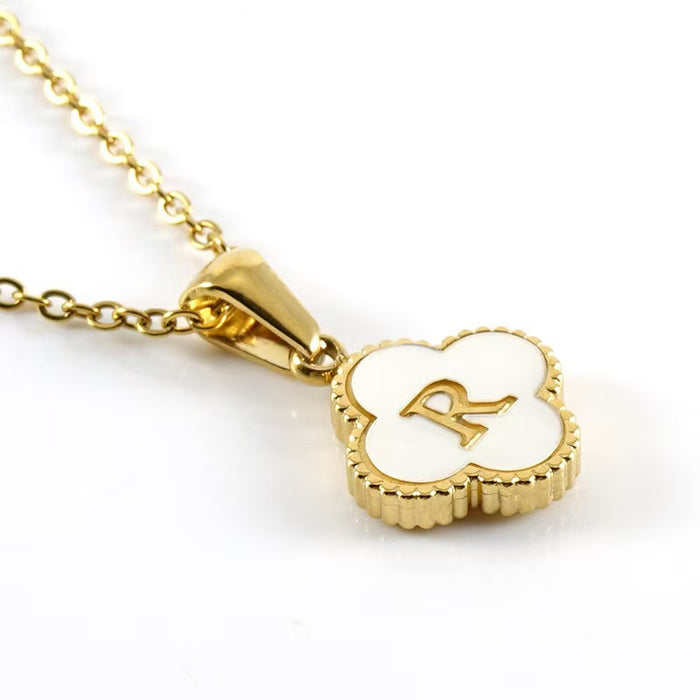 Wholesale Four-leaf clover pendant stainless steel 18K gold necklace
