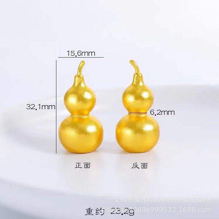 Wholesale Sand gold gourd woven rope necklace, long and niche design, lucky fortune pendant, couple style, safe