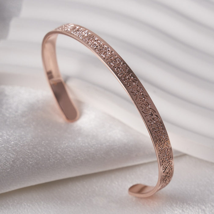 Wholesale Open-face polished C-shaped stainless steel bracelet