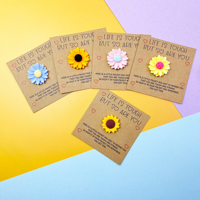 Wholesale English plant sunflower pocket Decorations hug card