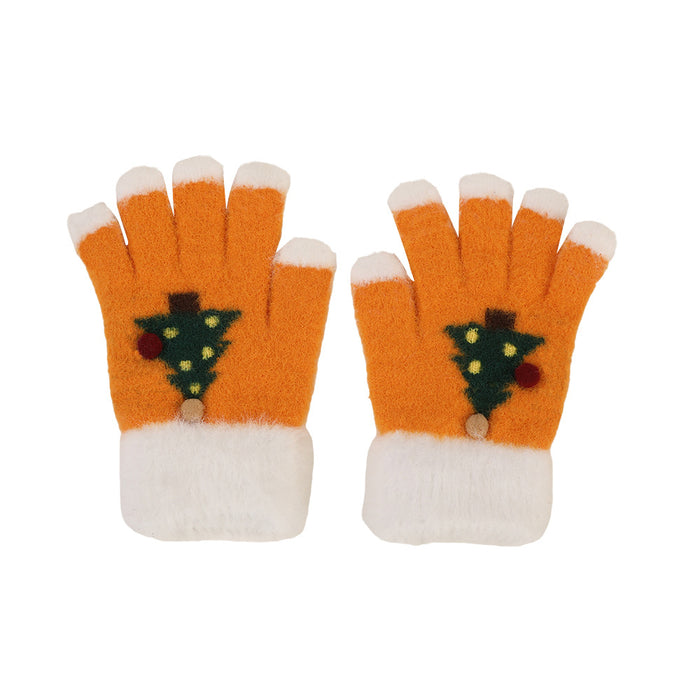 Wholesale Cartoon Christmas Knitted Gloves