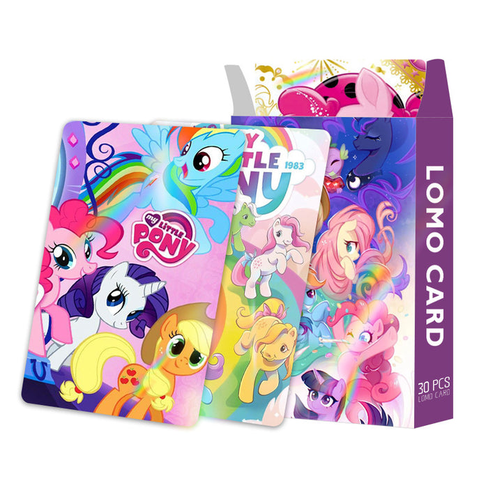Wholesale 30pcs Laser Flash Card Pony Double sided Box HD Card LOMO Card Greeting Card