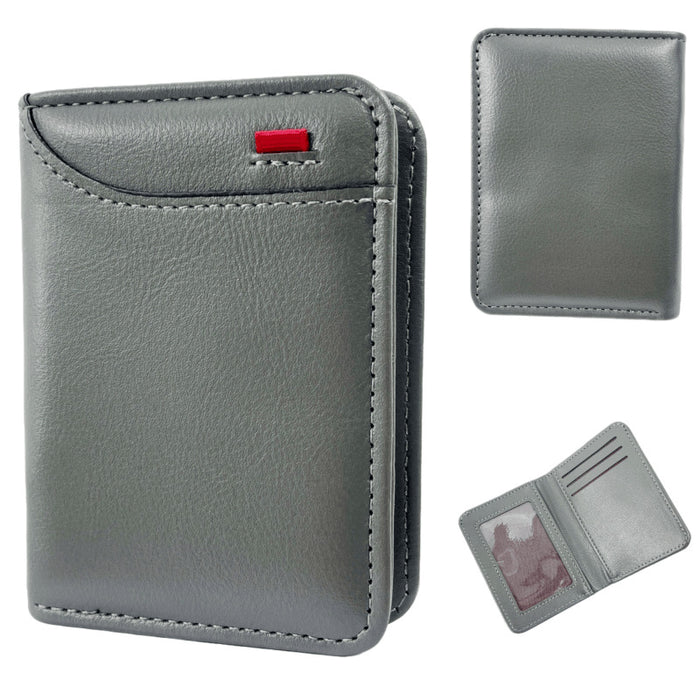 Wholesale PU Leather Men' s Multi-Card Wallet Vertical Card Holder Fashion Accessory MOQ：3