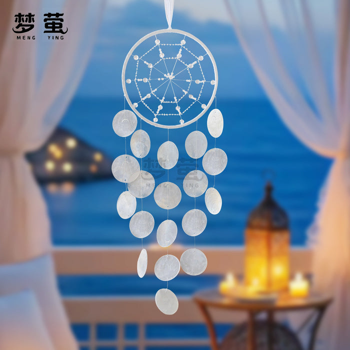 Wholesale Dreamy Cobweb Shell Wind Chime Ornament Handmade MOQ≥2