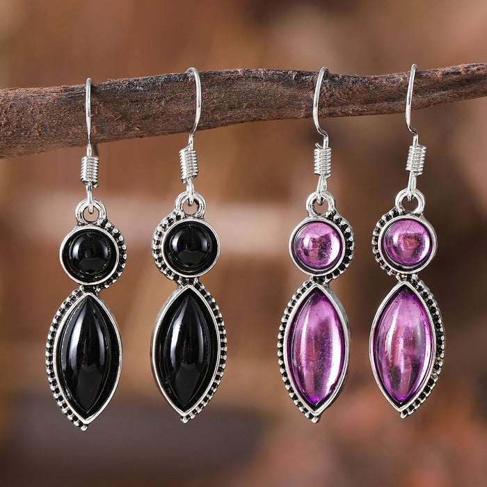 Wholesale Retro Gemstone Earrings