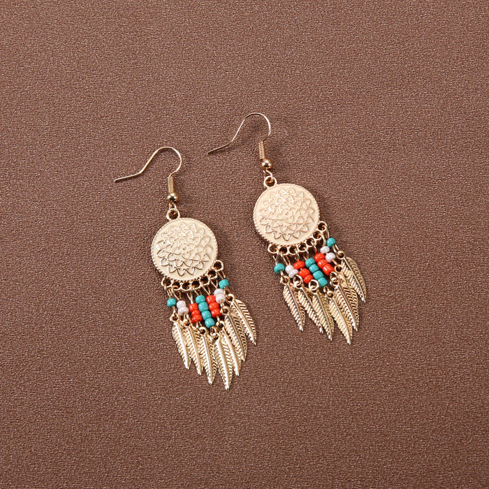 Wholesale Alloy Bohemian Ethnic Style Su Long Earrings JDC-ES-Gumi011