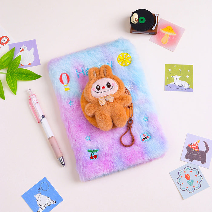Wholesale Cute Cartoon Plush Notebook Creative Coin Purse