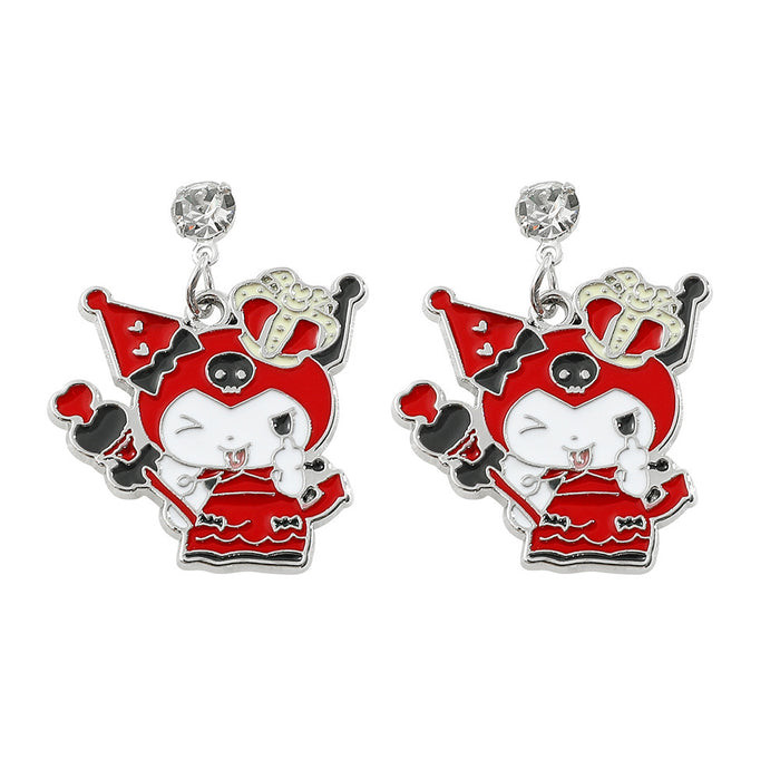 Wholesale Cartoon Cute Alloy Oil Drop Earrings JDC-ES-ShaoH009