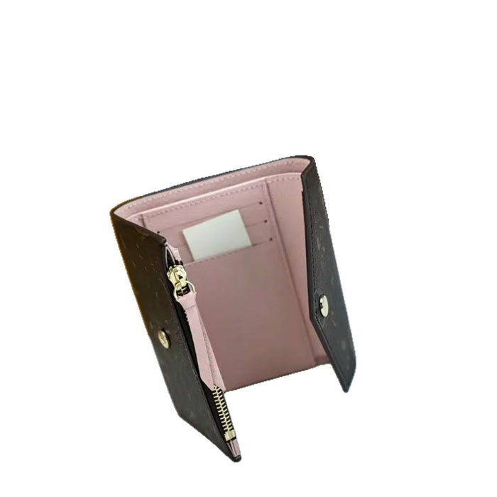 Wholesale Classic Plaid Genuine Leather Short Tri-Fold Wallet Fashion Accessory for Women Boutique