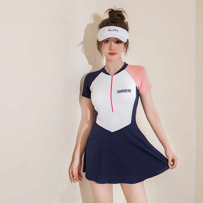 Wholesale Wholesale new belly covering slimming hot spring one-piece swimsuit conservative swimsuit swimsuit