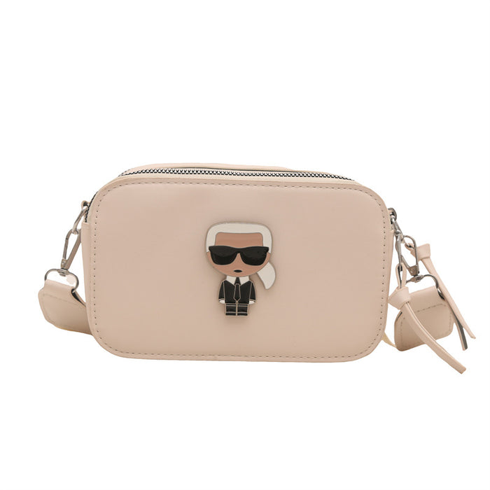 Wholesale Black PU Small Square Bag Street Fashion Crossbody Shoulder Bag