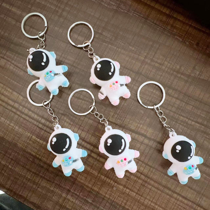 Wholesale Cartoon keychain silicone astronaut Keychain Car pendant doll keychain pendant