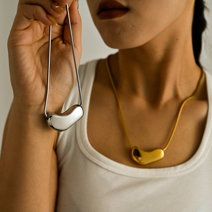 Wholesale Fashionable new personalized irregular high-end stainless steel necklace with color preservation electroplating