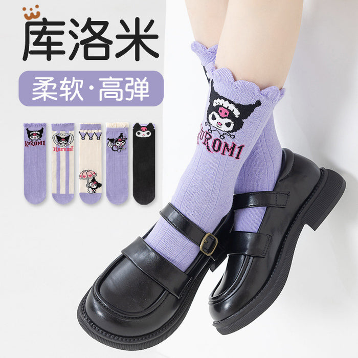 Wholesale New Autumn and Winter Cartoon Girls' Calf Socks Straight Board Socks Cute Cartoon Children's Trend Straight Tube Cotton Socks JDC-SK-SL010