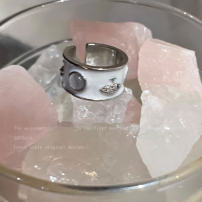 Wholesale Wide opening ring, Drip Oil Planet ring