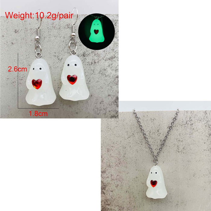 Wholesale  Earrings Luminous Ghost Pumpkin Corn Sugar Pendant Necklace  Jewelry