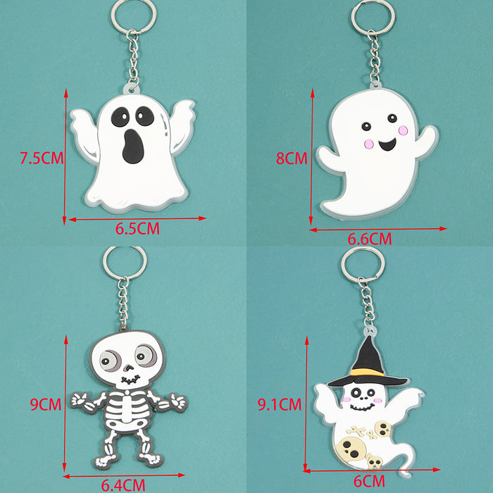 Wholesale Halloween Bat Ghost Silicone Keychain JDC-KC-ShengH008