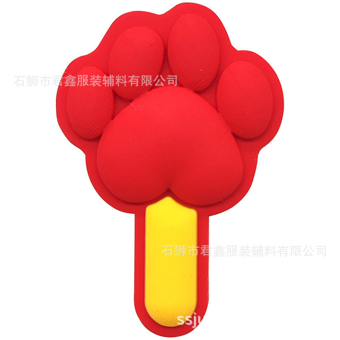 Wholesale  50pcs Hole shoe accessories cartoon detachable PVC soft rubber Shoes Charms