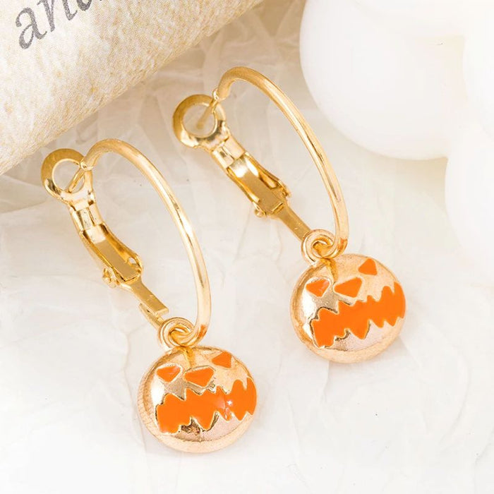 Wholesale Pumpkin Earrings Halloween Personality Party Earrings