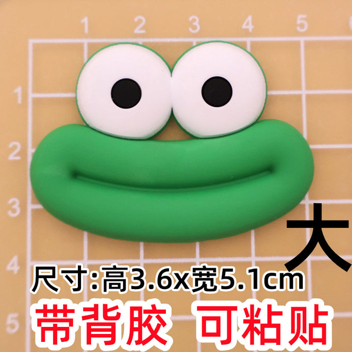 Wholesale 5pcs Big Small size cartoon sausage mouth eyes charger protective cover plush toy hairpin phone case accessories