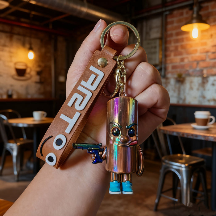 Wholesale Electroplated quirky cartoon character keychains