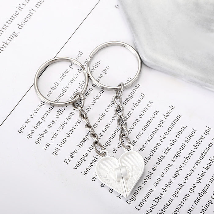 Wholesale Zinc Alloy Heartbeat Magnetic Keychain JDC-KC-JinZ021