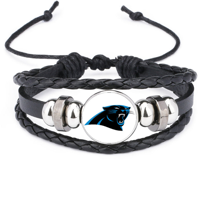 Wholesale Rugby Team Multi-layered Cowhide Bracelet JDC-BT-DM007