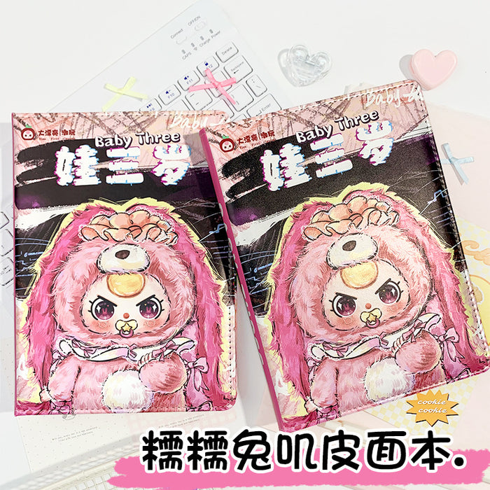 Wholesale 5pcs Rabbit Pu Leather Notebook  Coloring Pages Cartoon Leather