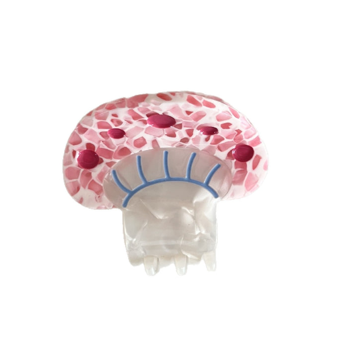Wholesale Cute colorful mushroom hairpin female fashion small fresh bangs grabbing clip niche sweet back of the head hair accessories
