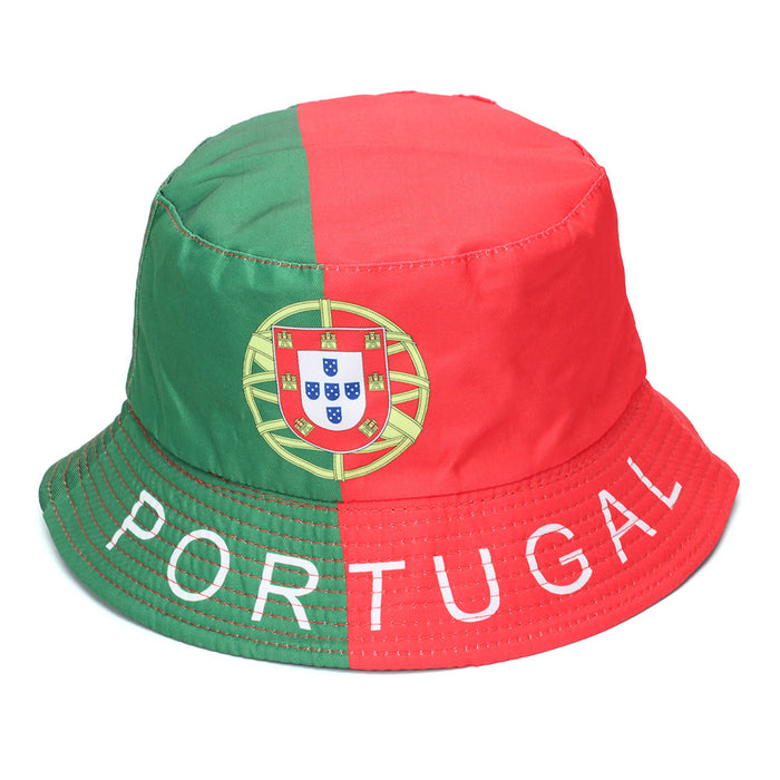 Wholesale World Cup Fan Cheering Flag Print Bucket Hat