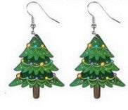 Wholesale Acrylic Christmas Cartoon Christmas Tree Earrings JDC-ES-Qiany008