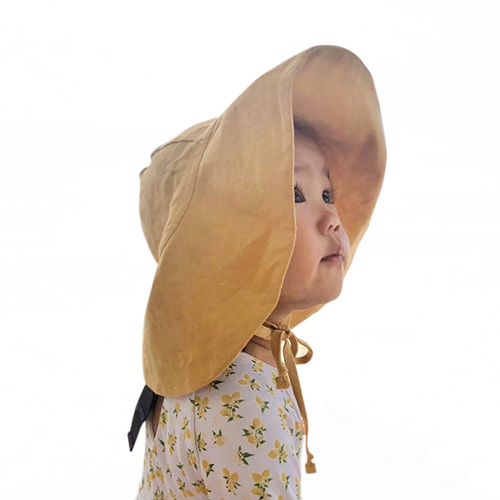 Wholesale Children's Cotton and Linen Breathable Sun Protection Hat JDC-FH-YunSen003