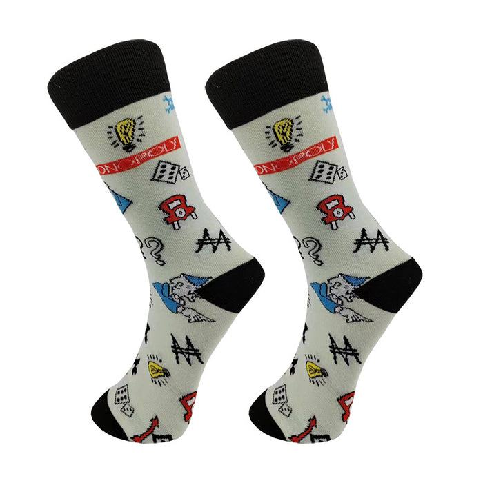 Wholesale Cartoon Letters Men's Mid-tube Socks JDC-SK-YiYan080