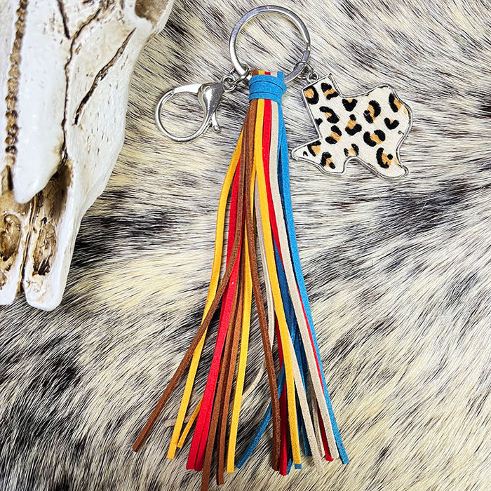 Wholesale 2pairs/pack Ethnic Color Long Tassel Keychain JDC-KC-HeYi020