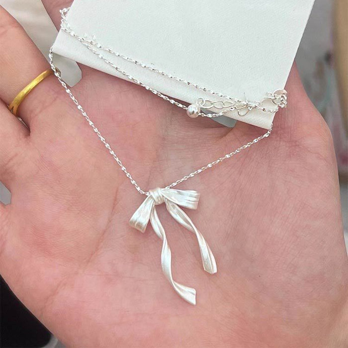 Wholesale Bow necklace, light luxury temperament, high-end feeling, collarbone chain