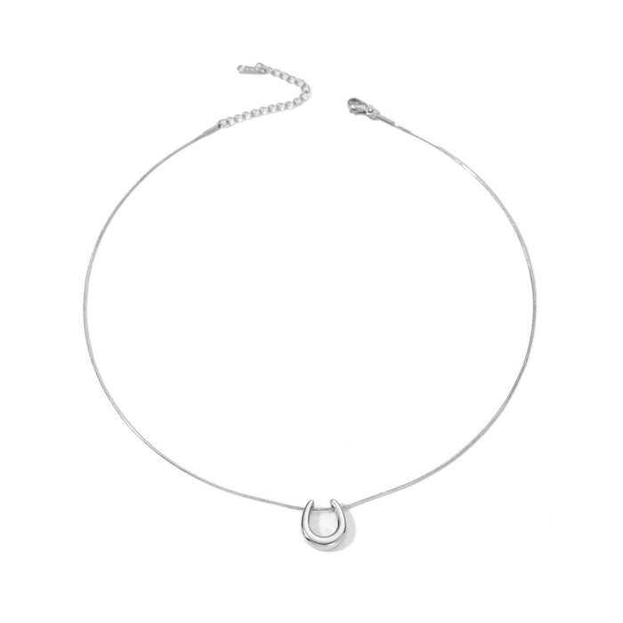 Wholesale U-Shaped Clavicle Chain Stainless Steel Necklace