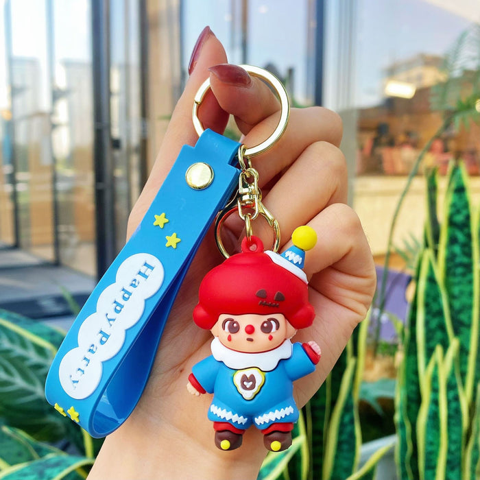 Wholesale 10 PCS Colorful silicone cute cartoon keychains