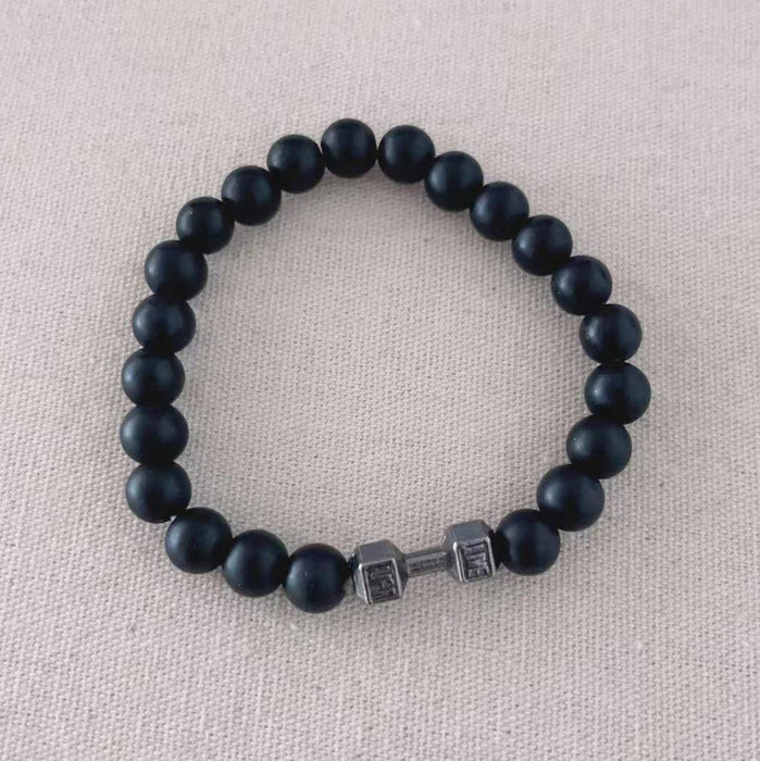 Wholesale Bead Bracelets, Volcanic Stone Dumbbell Jewelry Natural Stone Pine Stone Jewelry JDC-BT-AH001