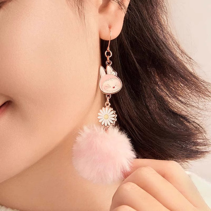 Wholesale Labubu Rings Mokoko Pompom Earrings Jewelry JDC-RS-JS001