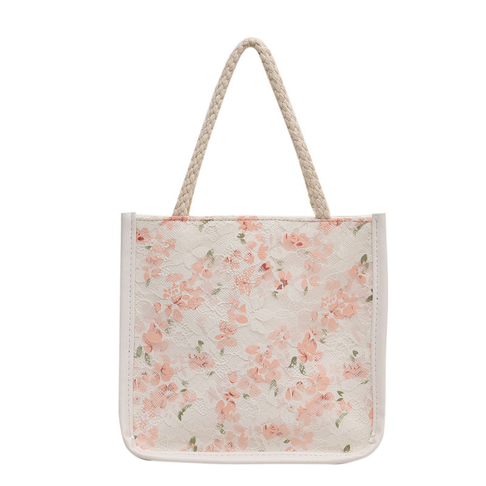 Wholesale Canvas Bucket Bag Cute Floral Pattern for Girls