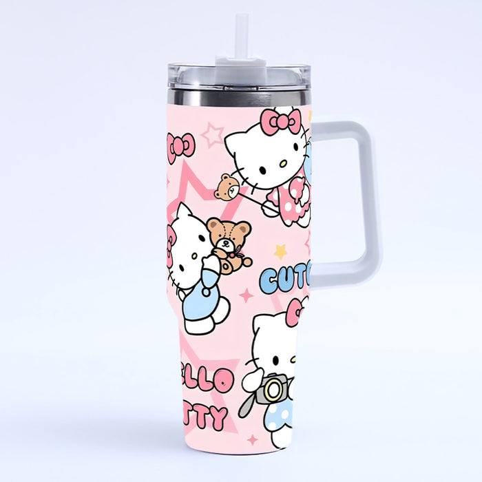 Wholesale Cute Cartoon 40OZ Stainless Steel Ice Bullies Cup with Handle for Car Use