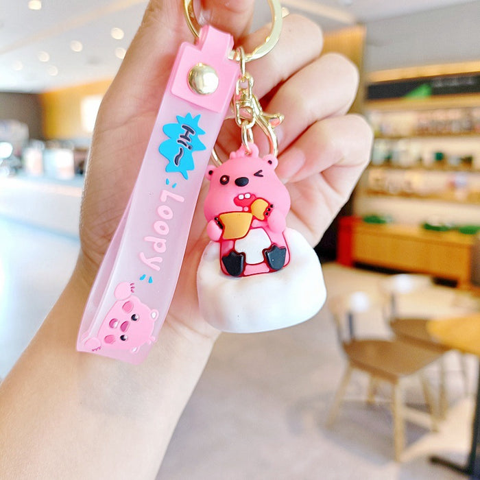 Wholesale Silicone Cartoon Doll Keychain JDC-KC-MingT198