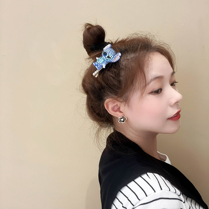 Wholesale full diamond hairpin rhinestone hair band cute cartoon hair tie cover