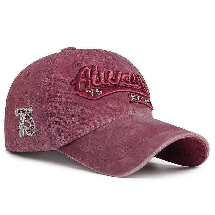 Wholesale 3D Embroidered Letter Baseball Cap Washable Cotton Adjustable Trendy Street Style Hat