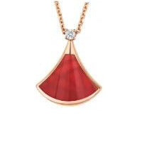 Wholesale Small skirt fan-shaped necklace silver light luxury niche shell