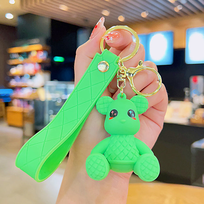 Caricatura al por mayor Bamboo Woven Bear Keychain JDC-KC-YDAO101