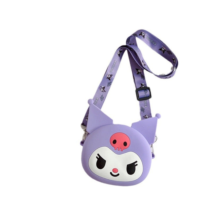 Wholesale  large wallet cartoon children's silicone bag  coin purse with lanyard