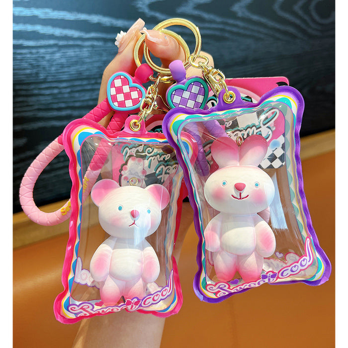 Wholesale Inflatable Bunny Keychain JDC-KC-GSWA009