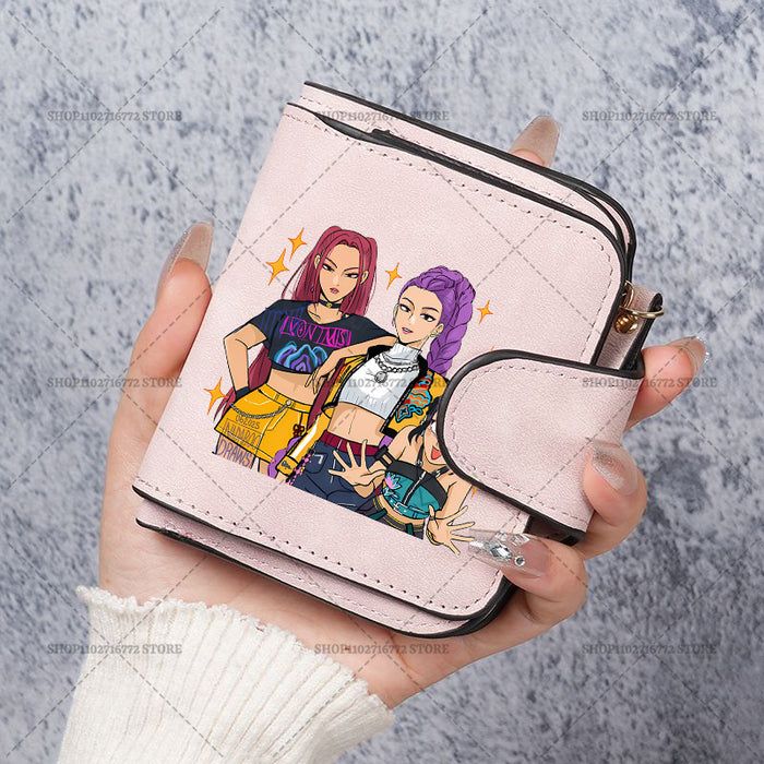 Wholesale Cute Devil Hunter PU Wallet For Women Card Holder Coin Purse Youth Campus Fashion Accessory